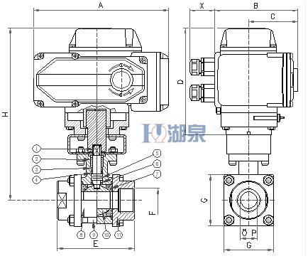 電動絲扣球閥Q911F-16P型號，圖片，原理